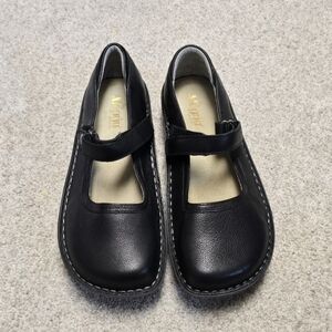 NWOT Alegria Belle Upgrade Leather Mary Jane Black Shoe sz 40 US 10
